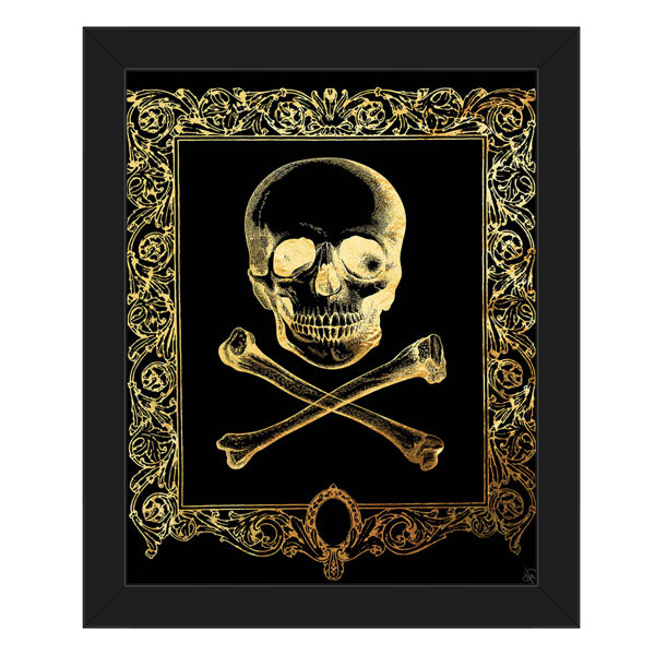 Click Wall Art 'Frame Skull' Framed Graphic Art on Canvas Wayfair